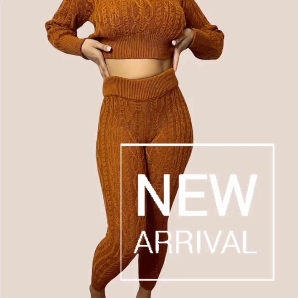 Rust Color Sweater Set